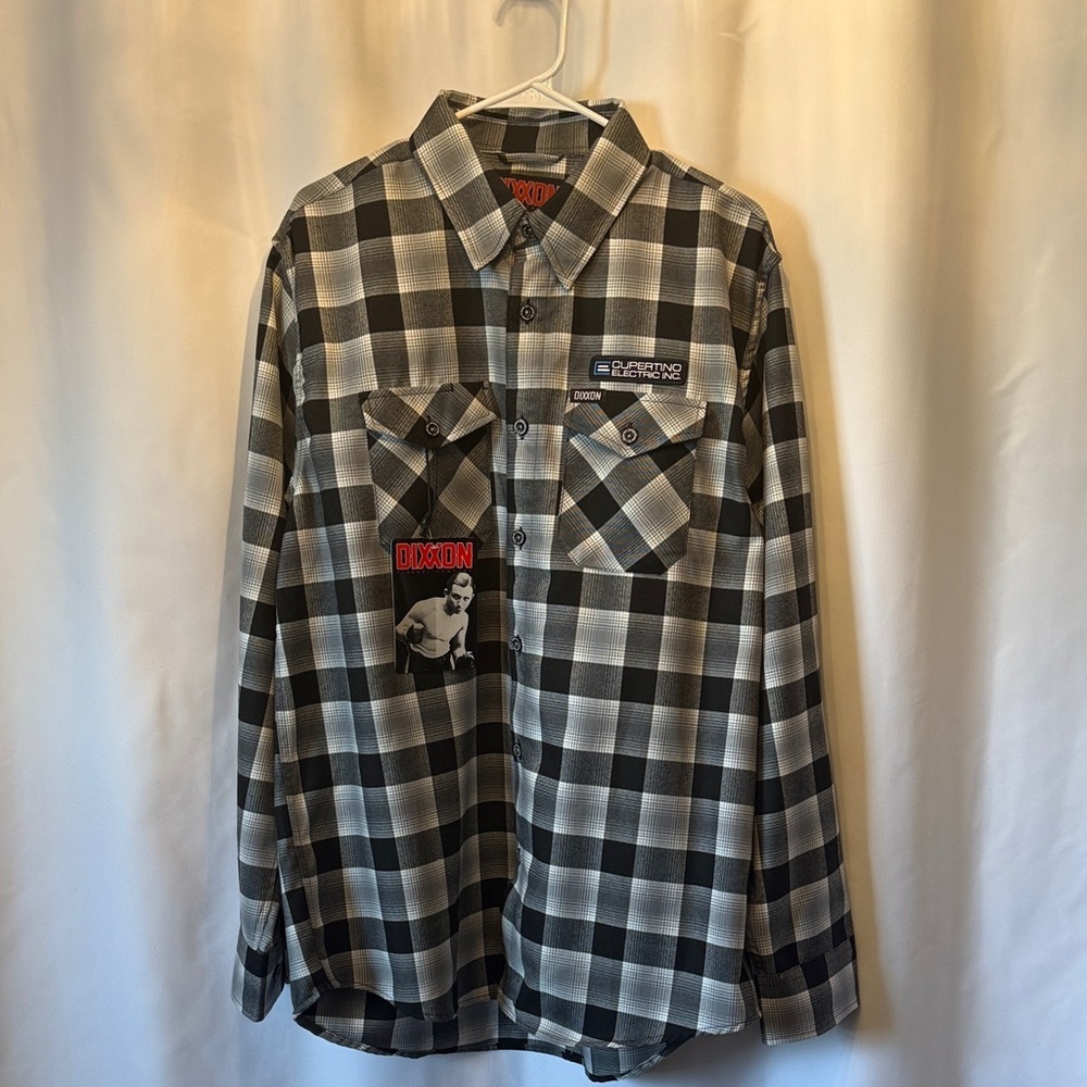 DIXXON Black and White Plaid flannel Shirt